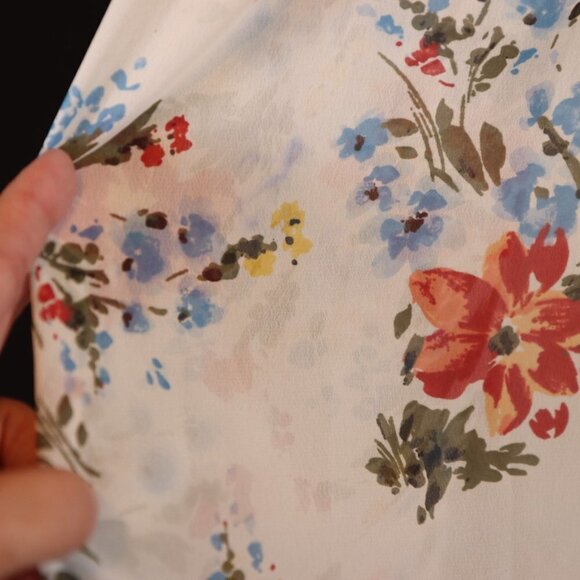 Abercrombie and Fitch Floral Ruffle Pintuck Drawstring Dress - Picture 10 of 12